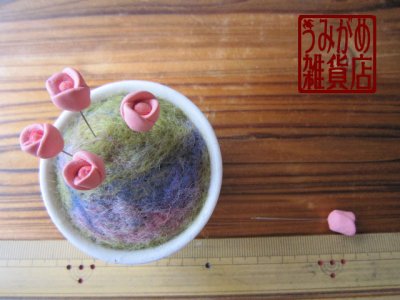 画像6: 楽しい待ち針＊薄ピンクバラ