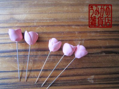 画像4: 楽しい待ち針＊薄ピンクバラ