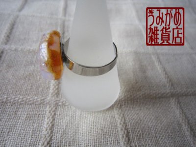 画像7: 乳白色と琥珀色のリング