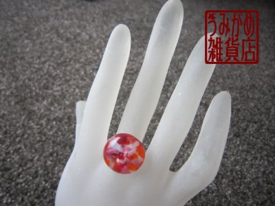 画像3: ピンク系モザイクガラスの指輪