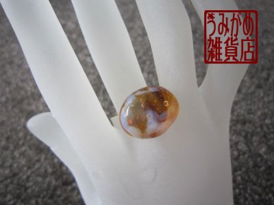 画像4: 乳白色と琥珀色のリング