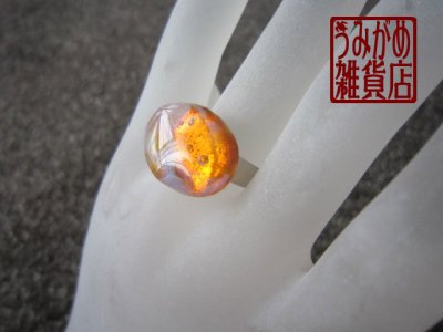 画像5: 乳白色と琥珀色のリング