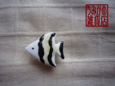 画像1: 白い熱帯魚の帯留め