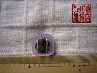 画像3: プチサイズのスクエア帯留め（紫ピンク系＊プチシリーズ）