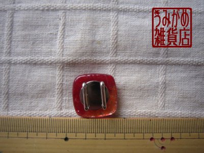 画像3: プチサイズのスクエア帯留め（赤＆オレンジ系＊プチシリーズ）