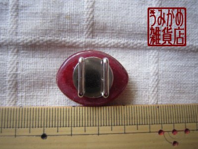 画像3: アーモンド形に雪の結晶の帯留め＊プチシリーズ