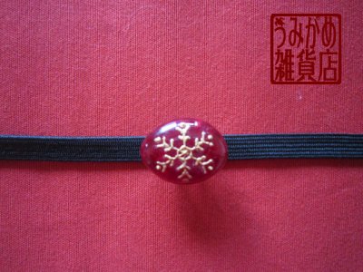 画像8: アーモンド形に雪の結晶の帯留め＊プチシリーズ