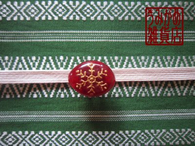 画像4: アーモンド形に雪の結晶の帯留め＊プチシリーズ