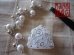 白いクリスマスツリー帯留めとお揃い風帯飾り