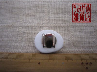 桃色の花の帯留め＊大きさ参考画像