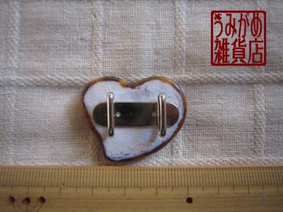 ハートの帯留め＊大きさ参考画像