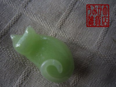 ねこの帯留め＊パート・ド・ヴェール