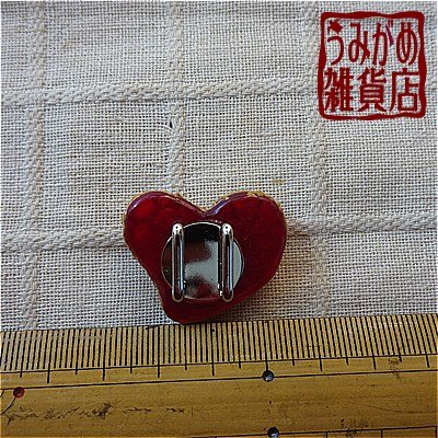 ハートの帯留め