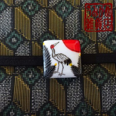 画像5: 花札＊「松に鶴」の帯留め