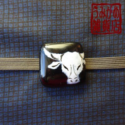画像5: 牛頭の帯留め