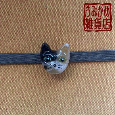 猫顔の帯留め（帯・帯締めは商品に含まれません）