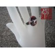 画像4: 赤・黒・白のモザイクガラスの指輪（丸型） (4)
