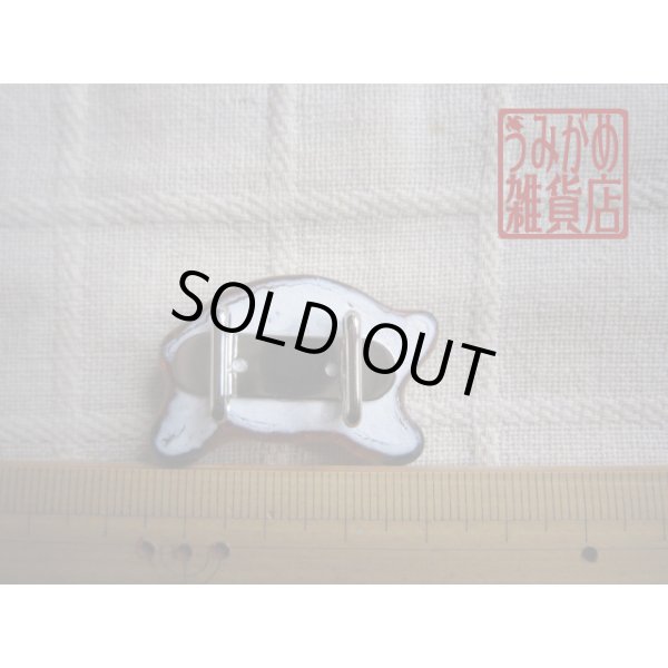 いのしし帯留め＊大きさ参考画像