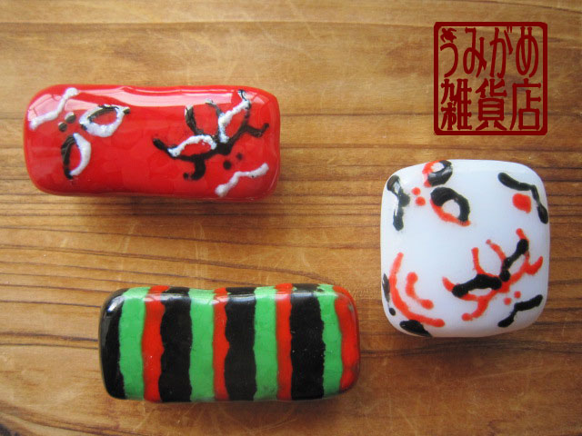 画像: 歌舞伎風の帯留め　３種類アップしました。